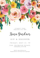 Whimsical bouquet - Invitación Para Despedida De Soltera